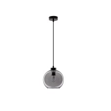 9241130 Висечка светилка PALMER Црн метал и димено стакло 1xE27 Nova Luce 